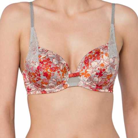 Купить Бюстгальтер Triumph Amourette Spotlight Lily WHP Серый с цветочным принтом распродажа сток Киев Украина