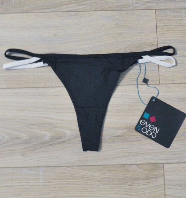 Купить Трусики Even&Odd Black String Черный распродажа сток Киев Украина