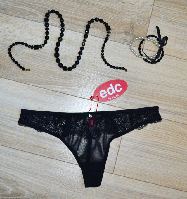 Купить Трусики Esprit EDC Temptation String черный распродажа сток Киев Украина