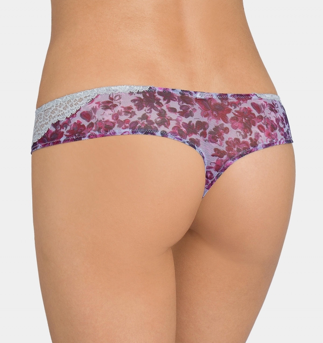 Купить Трусики Triumph Amourette Spotlight Floral Hip String Серый распродажа сток Киев Украина