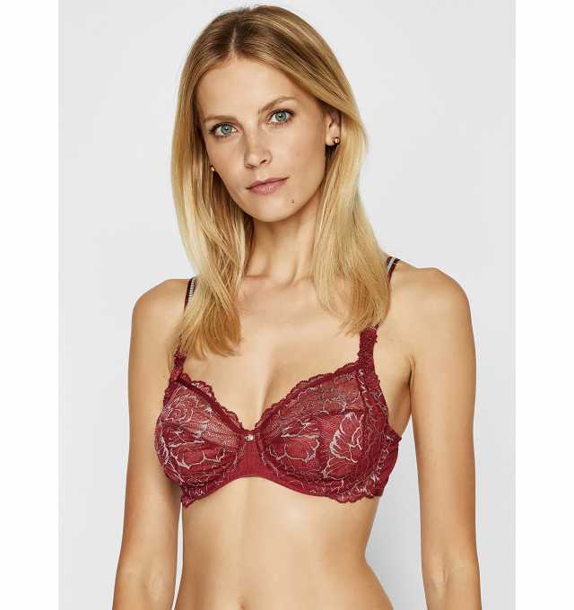 Купить Бюстгальтер Triumph Peony Florale W Бордовый распродажа сток Киев Украина